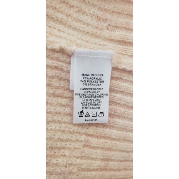 NWT $79 1.STATE V-NECK SWEATER IN PINK MELANGE SZ LARGE - Picture 9 of 10